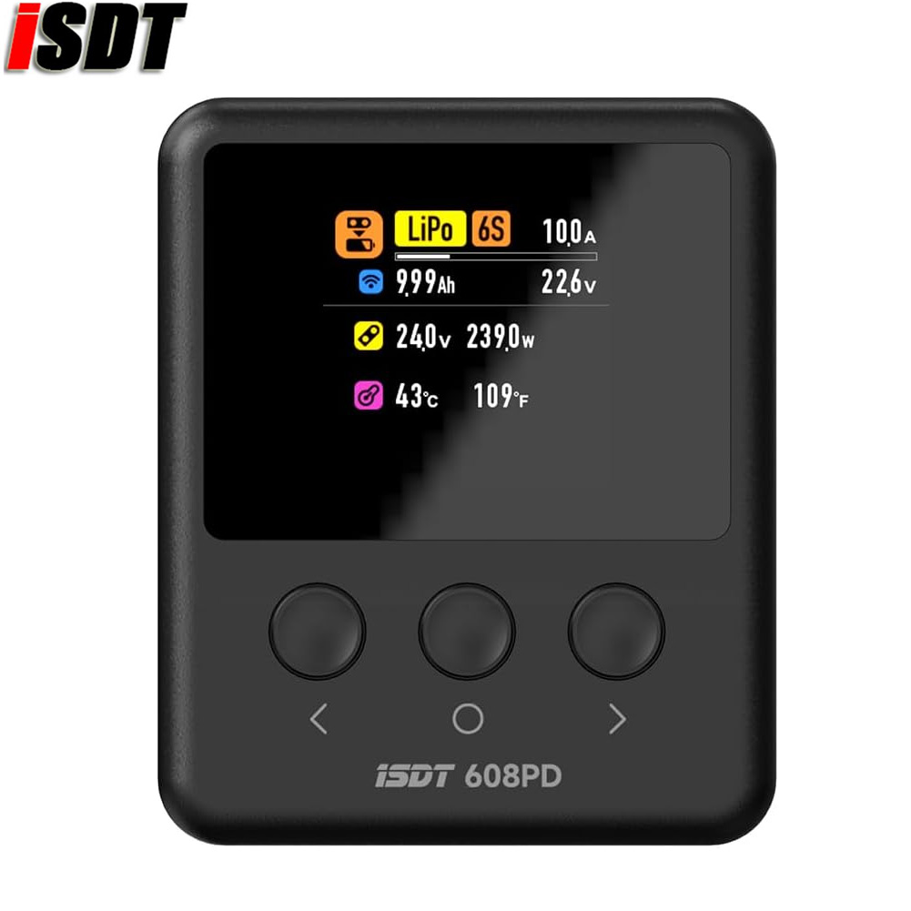 Toolkitrc M6Dac Smart Charger - ISDT 608PD Lipo バランス充電器放電器、DC 240W/10A PD