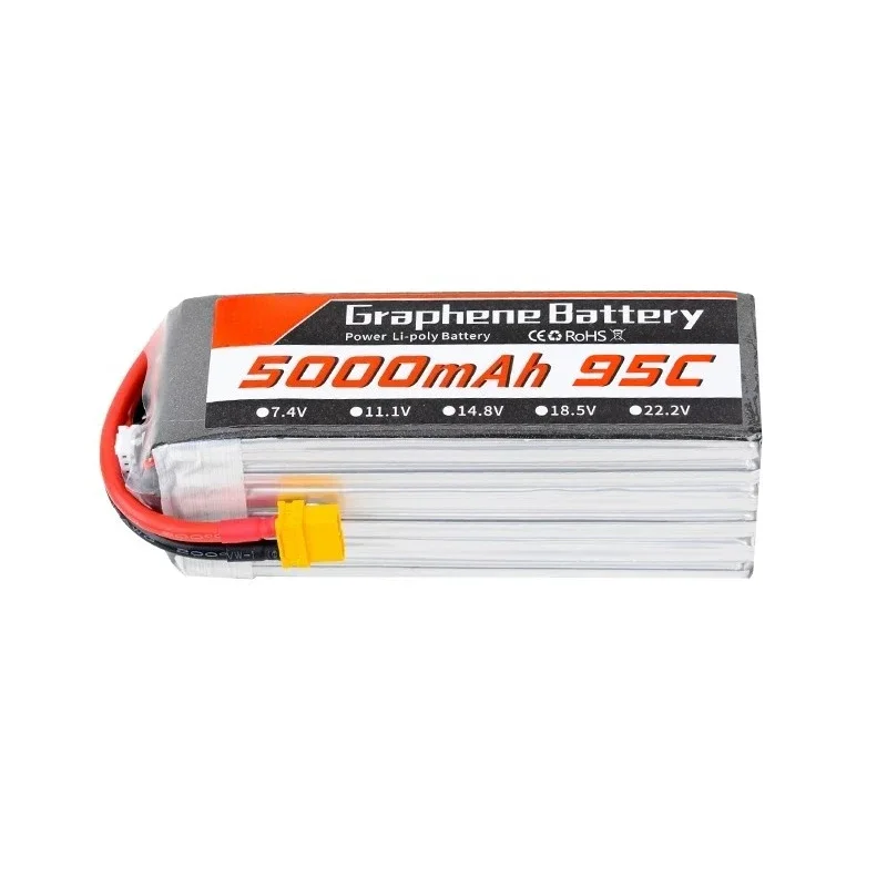 5000mAh 6S 22.2V 95C グラフェンリチウム - 6S Lipo Battery 22.2V 5000Mah のレビューと価格